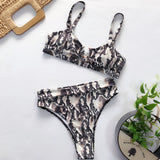 High Waist Bikini Push Up Swimsuit Leopard Swimwear Women Brazilian Bikini Set Biquini Sexy Bathing Suit Women - Sellve