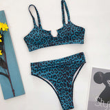 High Waist Bikini Push Up Swimsuit Leopard Swimwear Women Brazilian Bikini Set Biquini Sexy Bathing Suit Women - Sellve