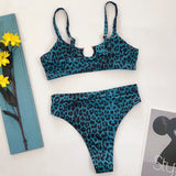 High Waist Bikini Push Up Swimsuit Leopard Swimwear Women Brazilian Bikini Set Biquini Sexy Bathing Suit Women - Sellve