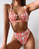 High Waist Bikini Push Up Swimsuit Leopard Swimwear Women Brazilian Bikini Set Biquini Sexy Bathing Suit Women - Sellve