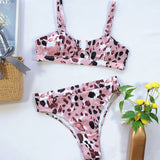 High Waist Bikini Push Up Swimsuit Leopard Swimwear Women Brazilian Bikini Set Biquini Sexy Bathing Suit Women - Sellve