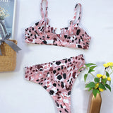 High Waist Bikini Push Up Swimsuit Leopard Swimwear Women Brazilian Bikini Set Biquini Sexy Bathing Suit Women - Sellve