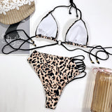 High Waist Bikini Push Up Swimsuit Leopard Swimwear Women Brazilian Bikini Set Biquini Sexy Bathing Suit Women - Sellve