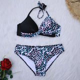 Sexy Push Up Bikinis Set Swimwear Women Swimsuits Bathing Suit Women Halter biquini Leaf Print Beach Wear Bikini - Sellve