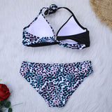 Sexy Push Up Bikinis Set Swimwear Women Swimsuits Bathing Suit Women Halter biquini Leaf Print Beach Wear Bikini - Sellve